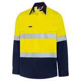 Mack Men's Long Sleeve 2 Tone Taped Cotton Shirt