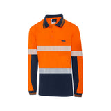 Mack Mens Long Sleeve Cotton Polo Segmented Tape