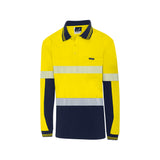 Mack Mens Long Sleeve Cotton Polo Segmented Tape