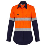 Mack Women's Long Sleeve 2 Tone Taped Cotton Shirt