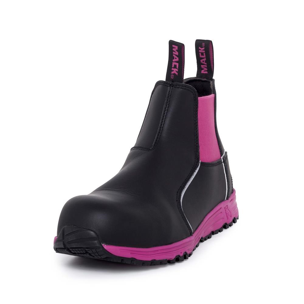 ladies pink safety boots