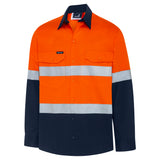 Mack Men's Long Sleeve 2 Tone Taped Cotton Shirt