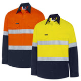 Mack Men's Long Sleeve 2 Tone Taped Cotton Shirt