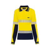 Mack Womens Long Sleeve Cotton Polo Segmented Tape